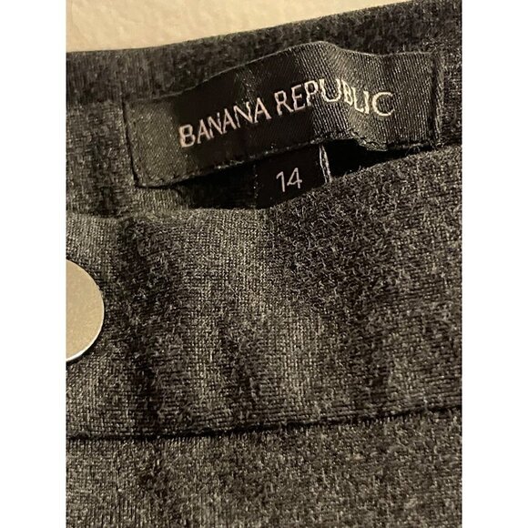 BANANA REPUBLIC  - Straight Leg Grey Slacks/Pants Career Wear Size 14 - Picture 3 of 16